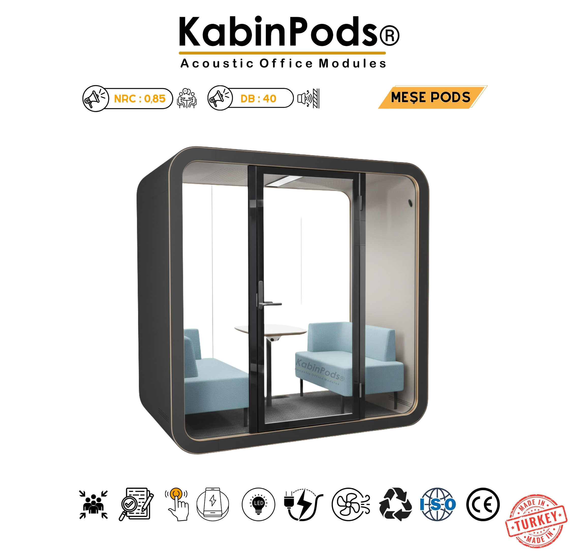 Ofis Kabini 2 - Yüksek Kaliteli Ses İzolasyonlu Modern Ofis Telefon Kabini Çözümleri